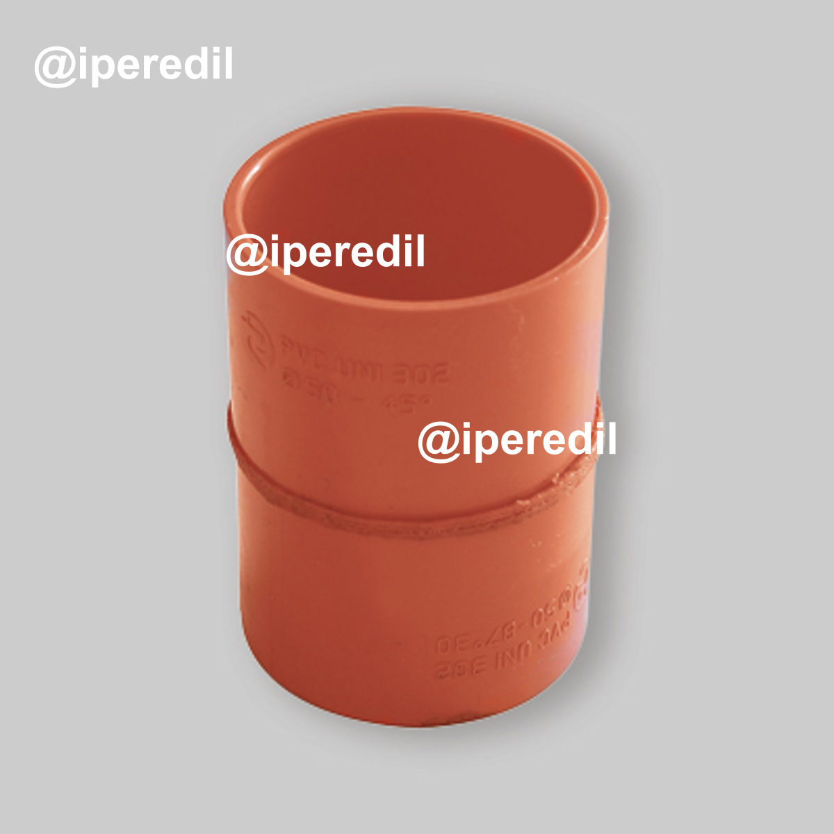 MANICOTTO SALDATO IN PVC ARANCIO Ø125 mm