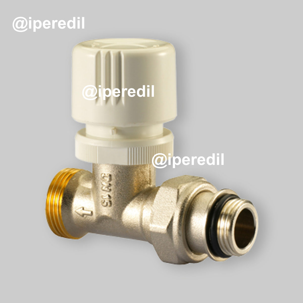 VALVOLA TERMOSTATIZZABILE DIRITTA CON ATTACCO MASCHIO "SERIE STANDARD" IVAR EUROK x 1/2" M O-ring