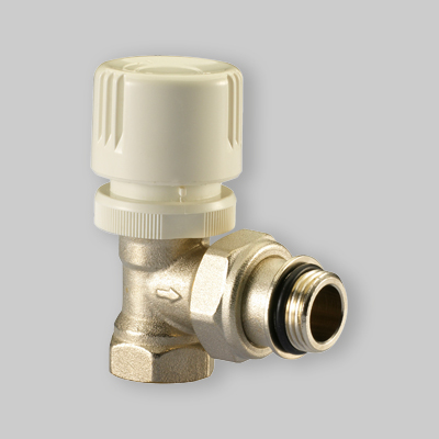 VALVOLA TERMOSTATIZZABILE A SQUADRA CON ATTACCO FEMMINA SERIE STANDARD IVAR 3/8" F x 3/8" M O-ring