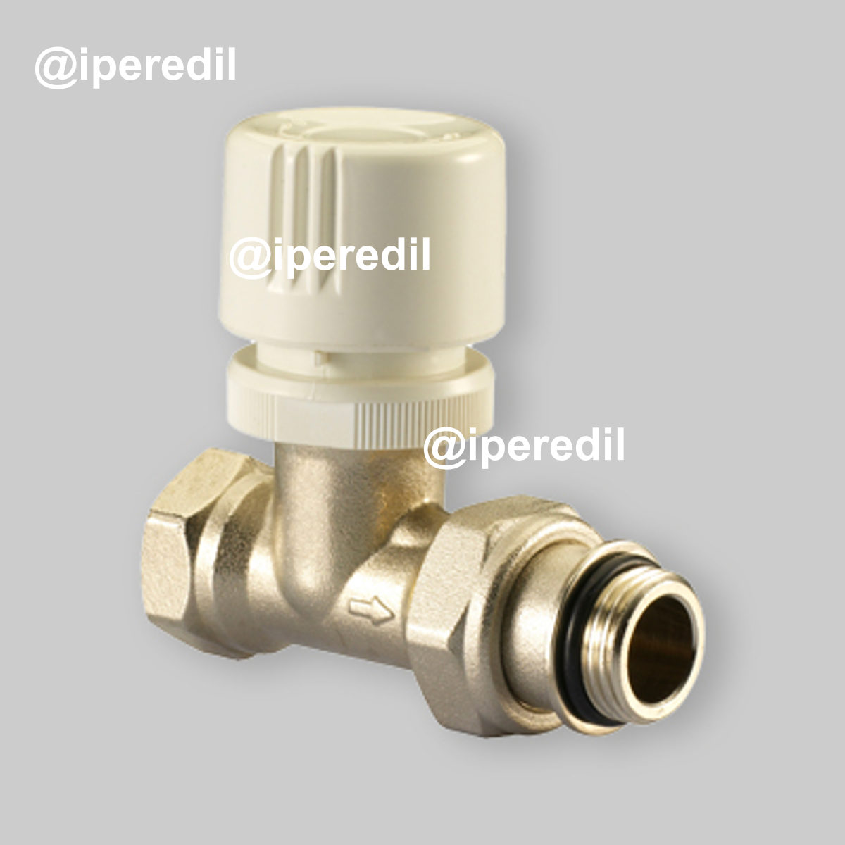 VALVOLA TERMOSTATIZZABILE DIRITTA CON ATTACCO FEMMINA "SERIE STANDARD" IVAR 3/8" F x 3/8" M O-ring