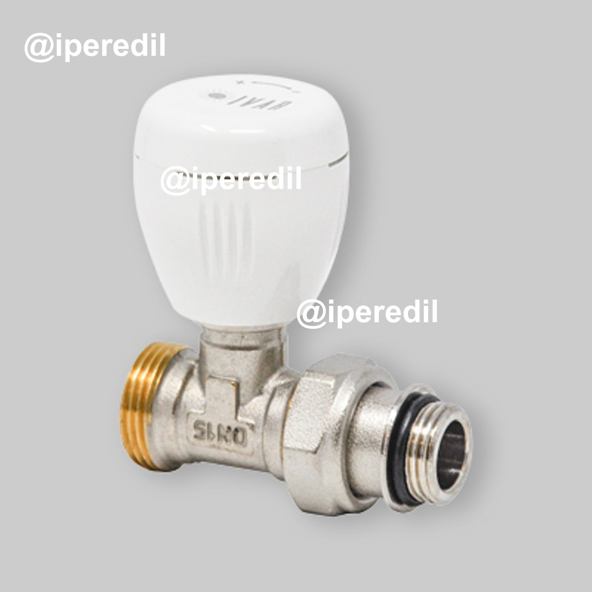 VALVOLA MANUALE DIRITTA CON ATTACCO MASCHIO IVAR EUROK x 3/8" M O-ring