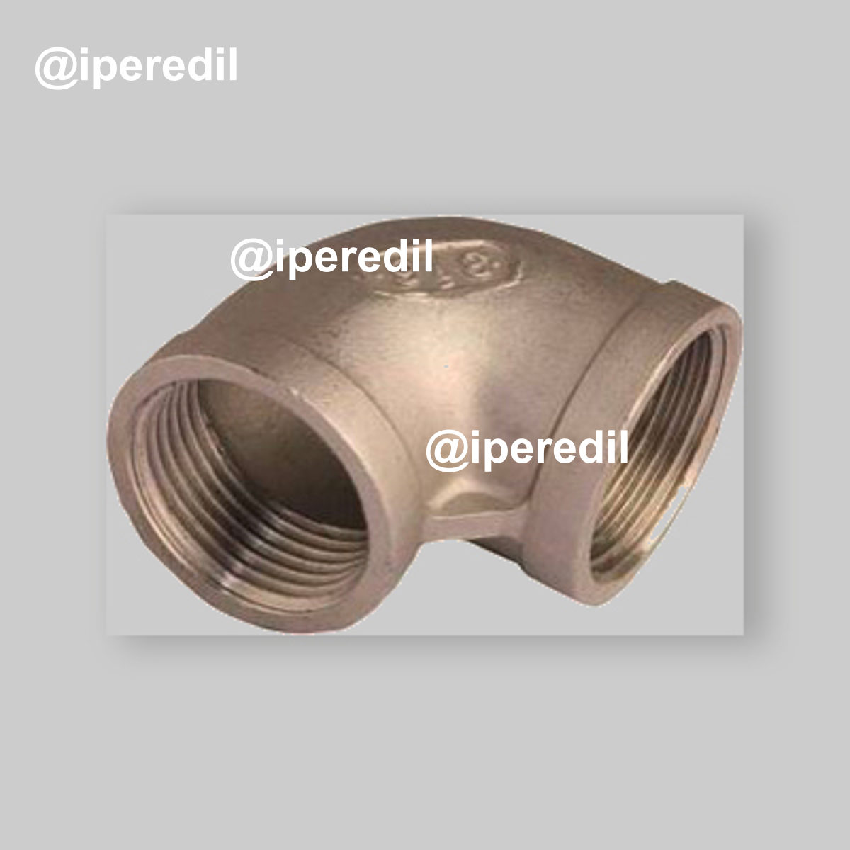 GOMITO A 90° FILETTATO FEMMINA/FEMMINA IN ACCIAIO INOX 3/4"