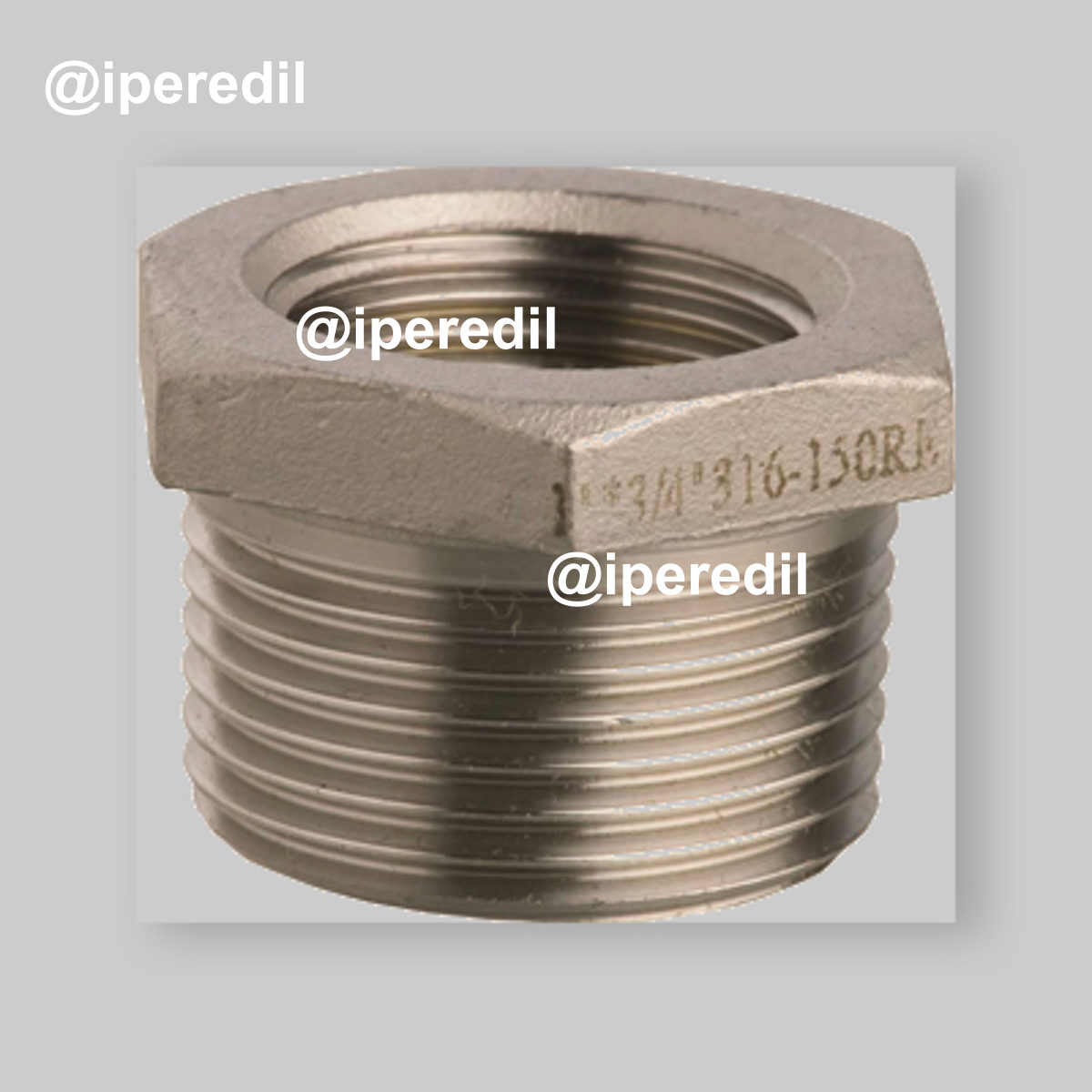 RIDUZIONE MASCHIO/FEMMINA IN ACCIAIO INOX 1"1/2 M x 1"F