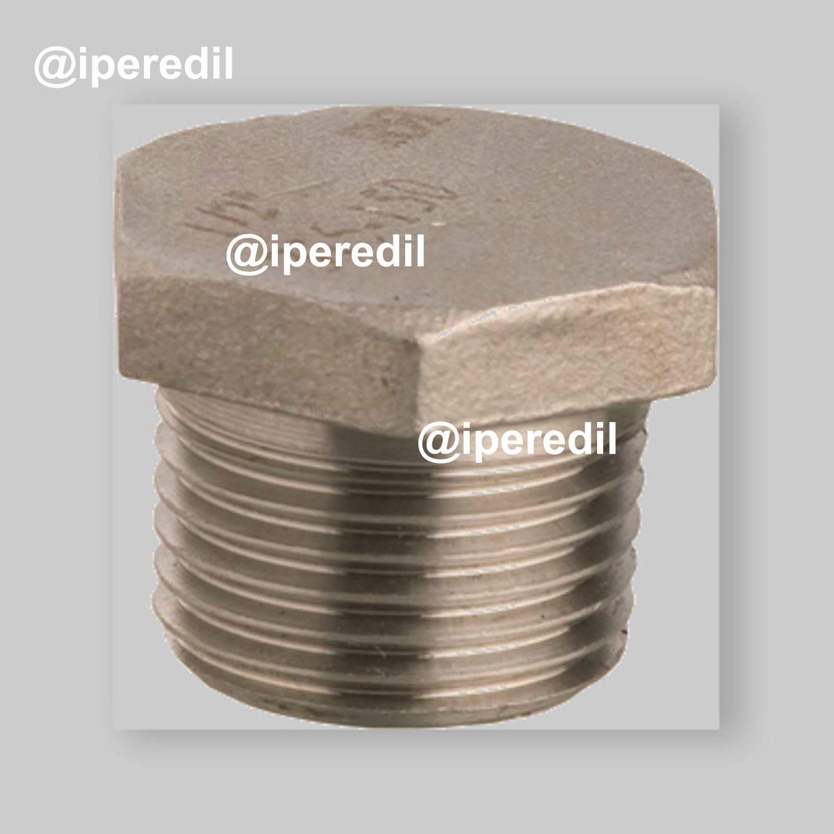 TAPPO MASCHIO ESAGONALE IN ACCIAIO INOX 3/4"