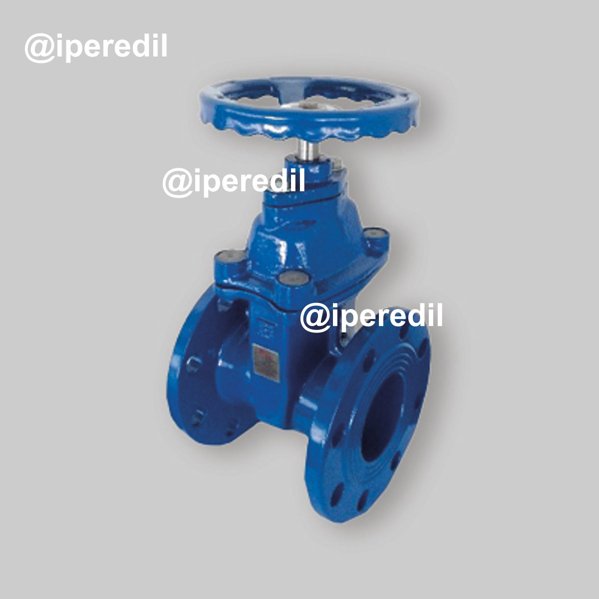 SARACINESCA FLANGIATA A CUNEO GOMMATO E CORPO PIATTO DN100 a 8 Fori
