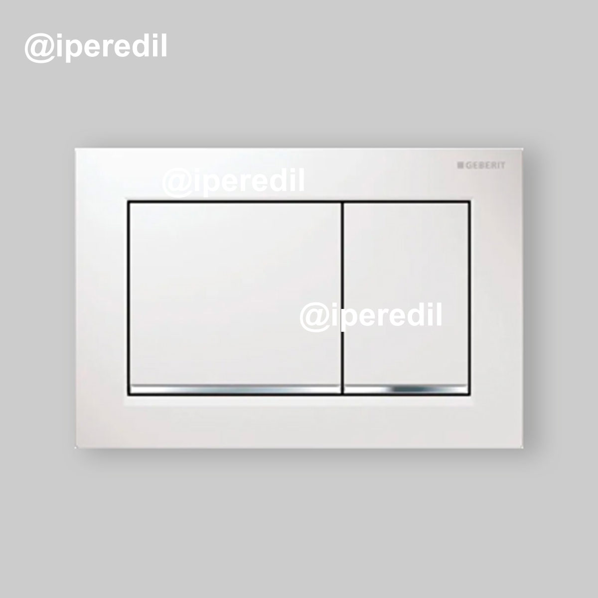 PLACCA DI COMANDO "OMEGA 30" Bianco Opaco/ Cromato/ Bianco Opaco*