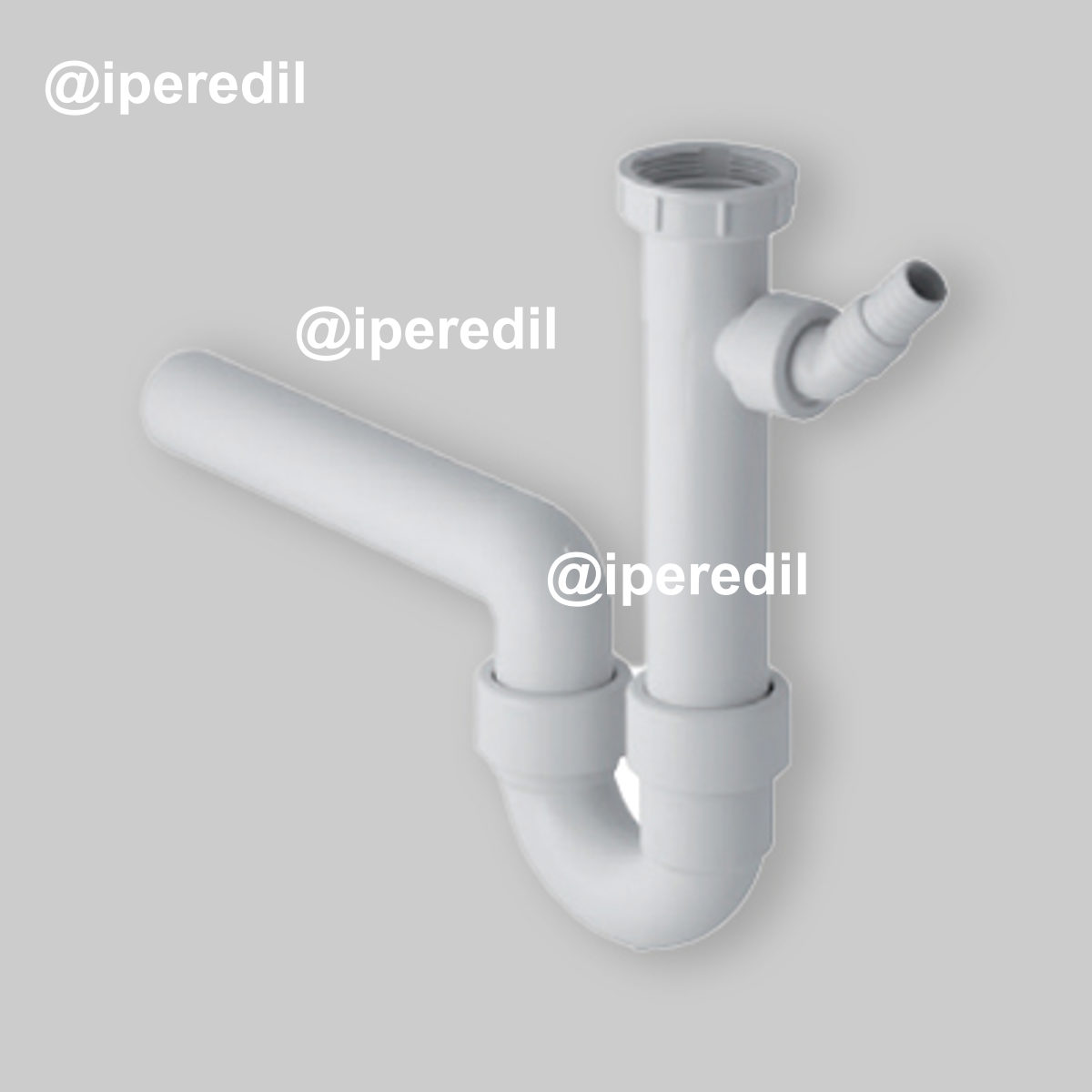 SIFONE PER LAVELLO A 1 VIA CON ATTACCO LAVASTOVIGLIE 1"1/4 x Ø40 mm