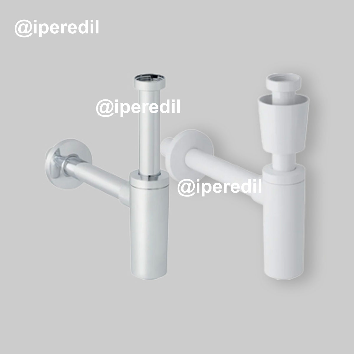 SIFONE A BOTTIGLIA PER LAVABO Bianco - Ø40 x 1"1/4
