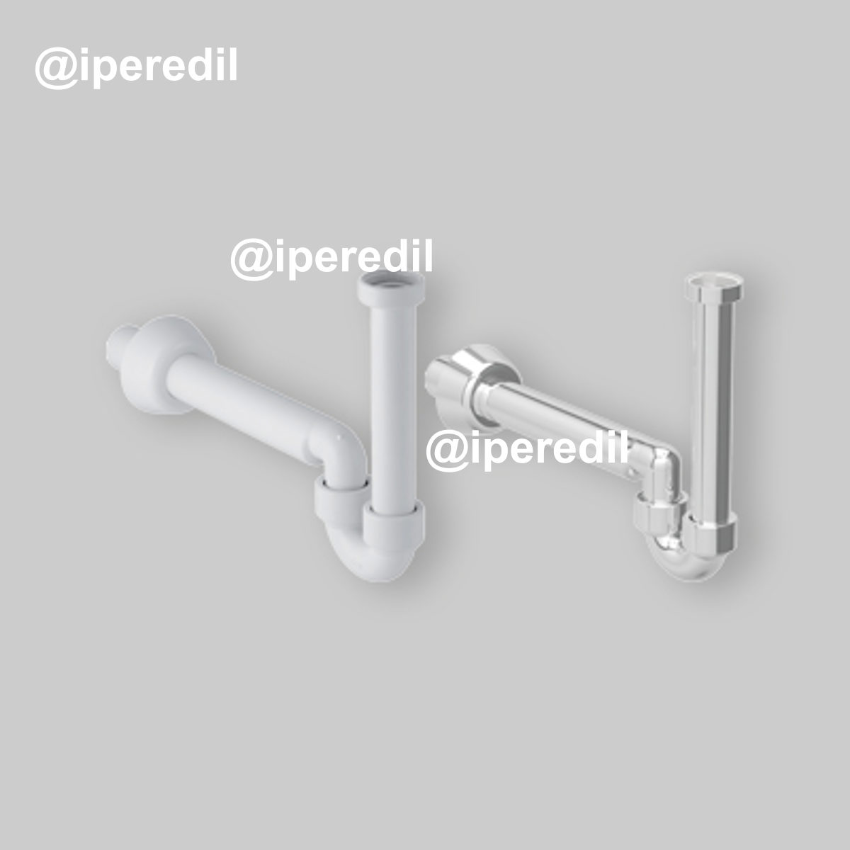 SIFONE PER BIDET ORIENTABILE Bianco - Ø40 x 1"1/4