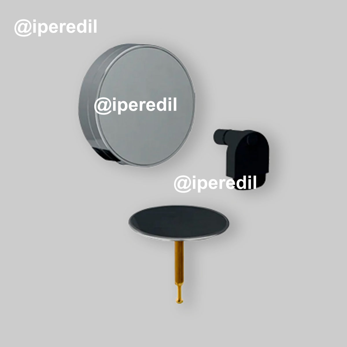 ACCESSORI DI COMPLETAMENTO "SPLIT" Ø52 PER COLONNA VASCA 50348 Cromato Lucido