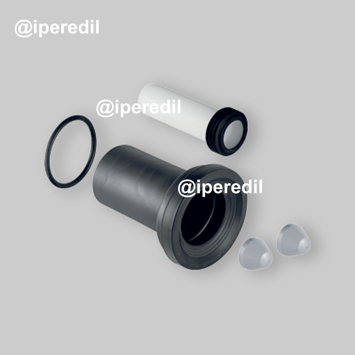 KIT MANICOTTI DI ALLACCIAMENTO PER VASO SOSPESO Ø90 mm - 25025802