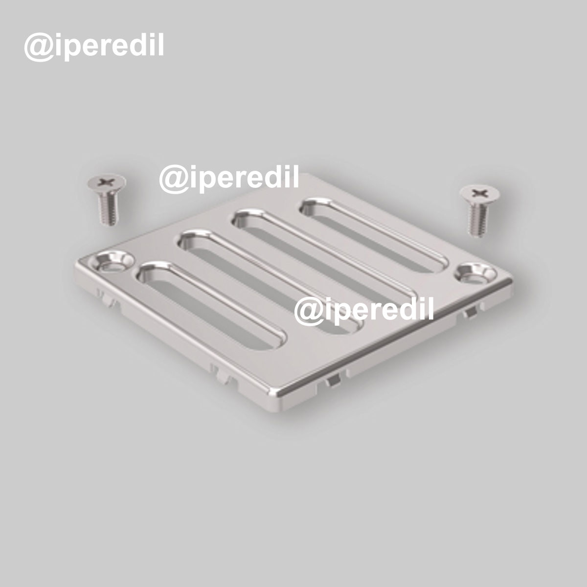 GRIGLIA INOX PER SIFONE DOCCIA AVVITATA 8x8 cm