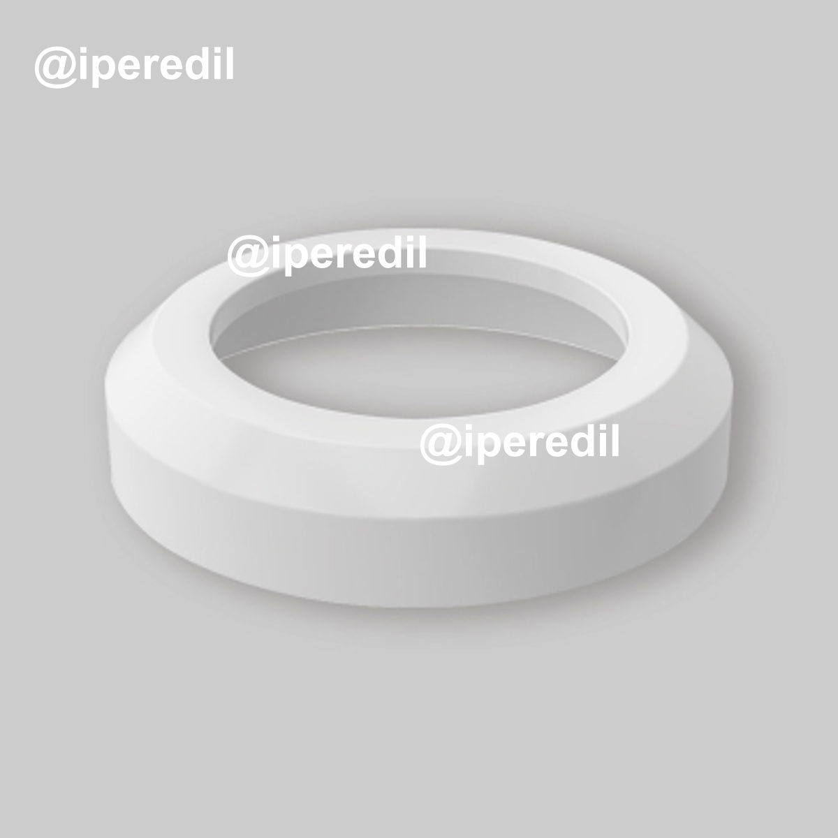 ROSONE DA PARETE PER CURVA WC 90° BIANCO Ø100 x H.8,6 mm