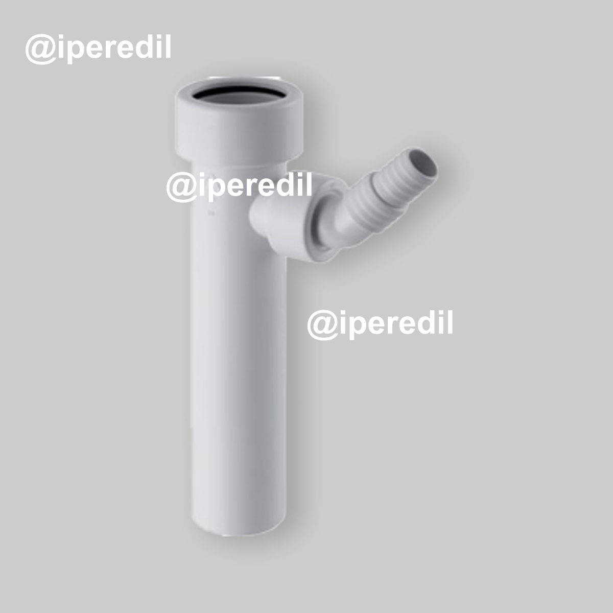 RACCORDO DIRITTO CON TERMINALE A PREMISTOPPA E PORTAGOMMA A GOMITO Bianco - 1" x Ø19/23 mm