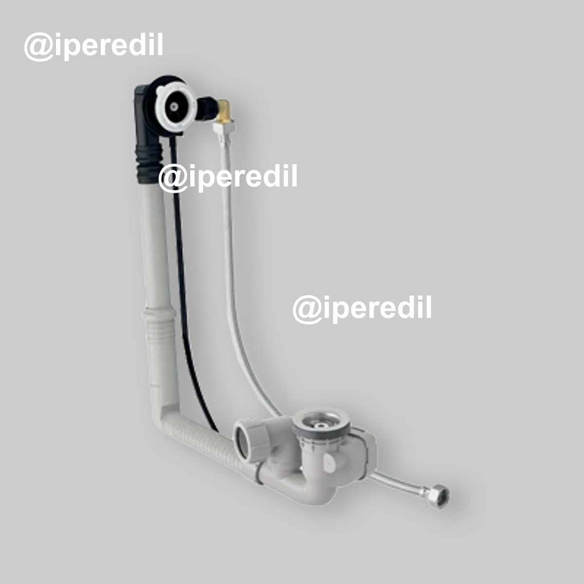 COLONNA DI VASCA CON AZIONAMENTO A ROTAZIONE ED EROGAZIONE AL TROPPOPIENO Ø52 x L.280 mm