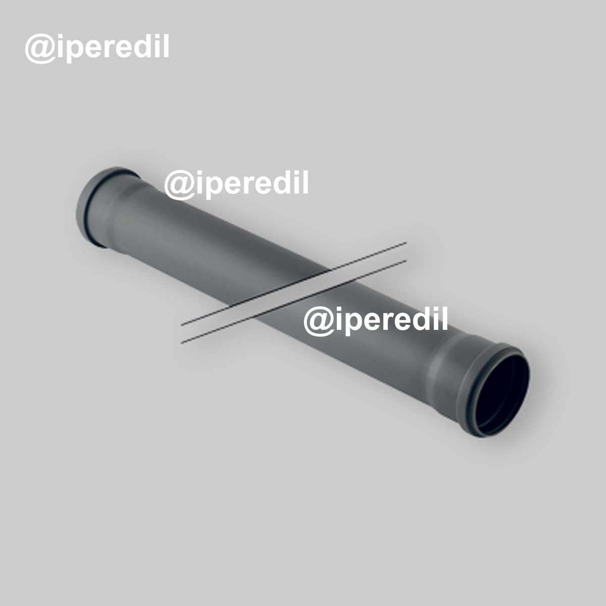 TUBO A INNESTO 2 BICCHIERI Ø 40 IN PP-HTs GEBERIT 500 mm - 25061205