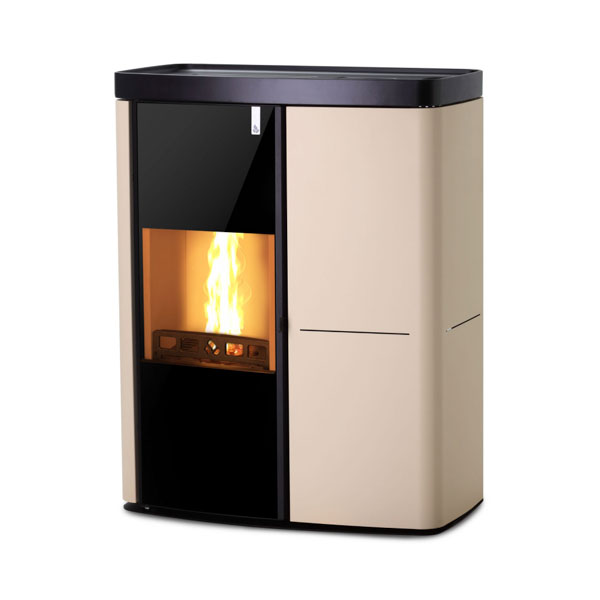 SOFT SLIM 22 TERMOSTUFA PELLET-LEGNA AUTOMATICA CON ALIMENTAZIONE A SORGENTE AUTOPULENTE
