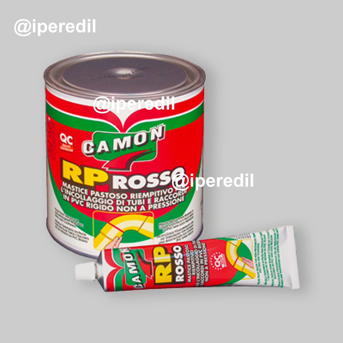 ADESIVO SIGILLANTE PASTOSO RIEMPITIVO PER PVC "RP ROSSO" Barattolo gr.700