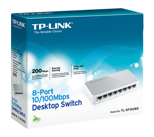 TPLINK HUB SWITCH 8 PORTE 10/100 TL-SF1008D