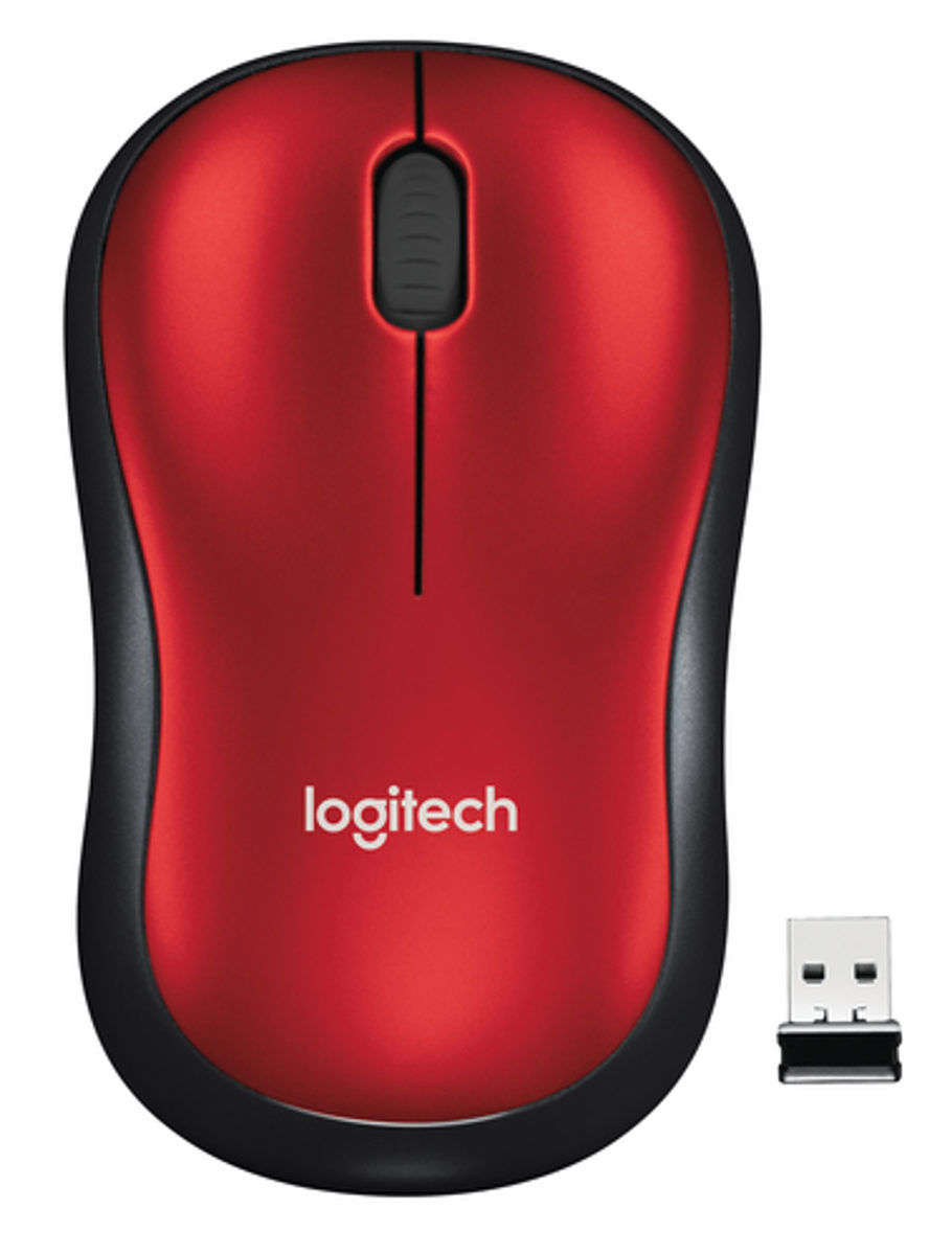 LOGITECH MOUSE OTTICO WIRELESS M185 ROSSO 910-002237