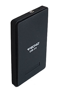 TECNO BOX ESTERNO HDD/SSD 2.5" USB3.0 RIVEST.GOMMA NERO RETAIL TC-302U3