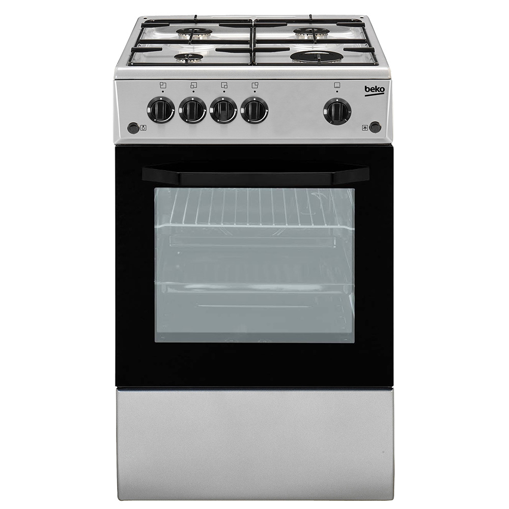 BEKO CUCINA A GAS 4 BRUCIATORI FORNO ELETT.54LT 50x50 SILVER CSS42014FS - 300002649
