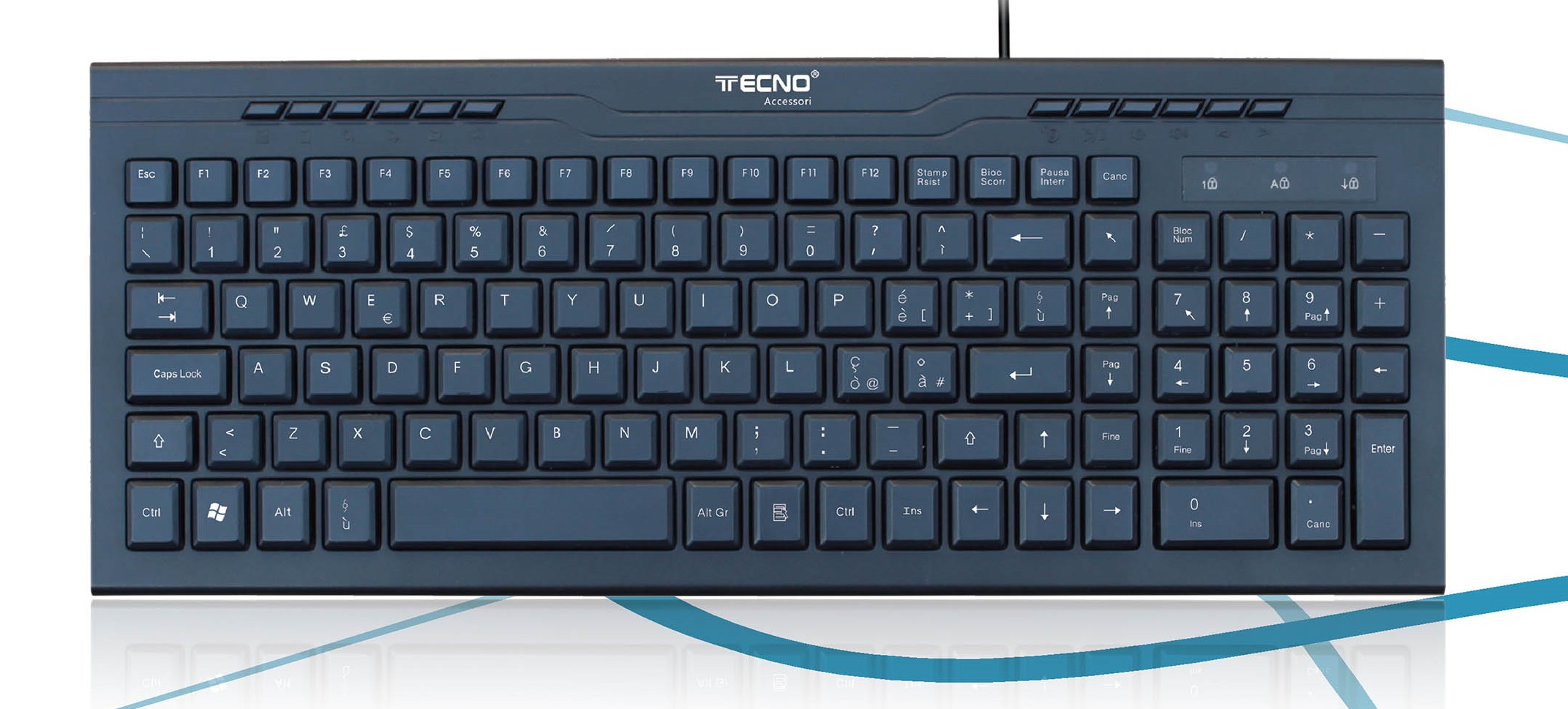 TECNO TASTIERA MULTIMEDIALE USBNERO RETAIL TC-932