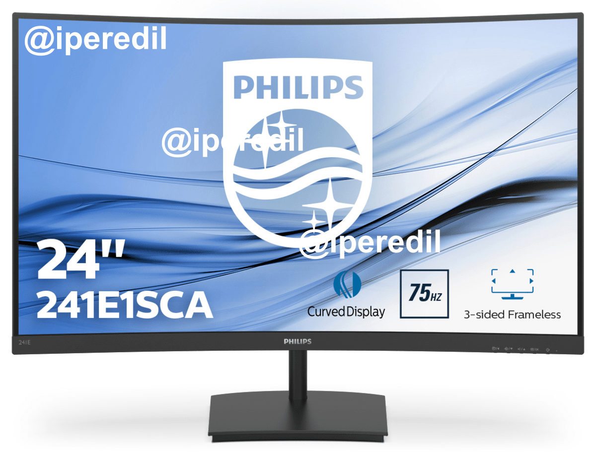 PHILIPS MONITOR 24" LED FULL HDCURVO MULTIMEDIALE VGA/HDMI 241E1SCA
