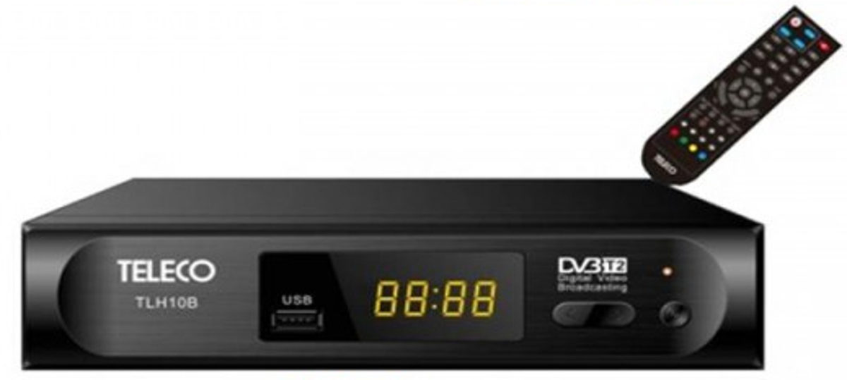 TELECO DECODER DVB/T2 HEVC DISPLAY PVR USB/HDMI/LAN/SCART TLH10B (MISE)