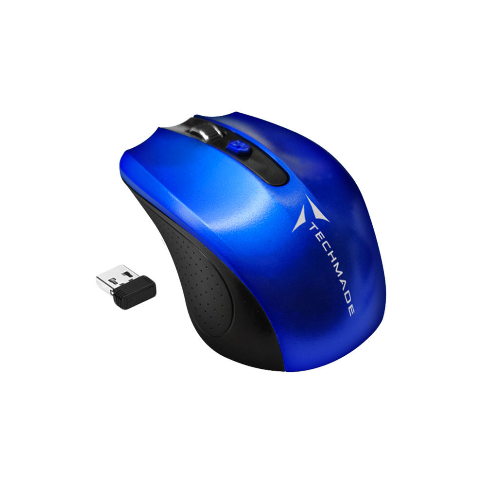 TECHMADE MOUSE OTTICO WIRELESS USB BLU TM-XJ30-BL