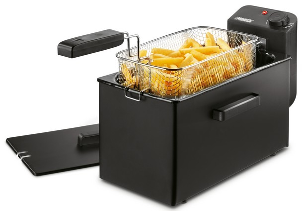 PRINCESS FRIGGITRICE A OLIO 3LTACCIAIO INOX NERO 2000W