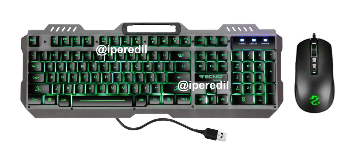 TECNO KIT TASTIERA+MOUSE GAMINGCON FILO LED RGB USB TC-BG2006