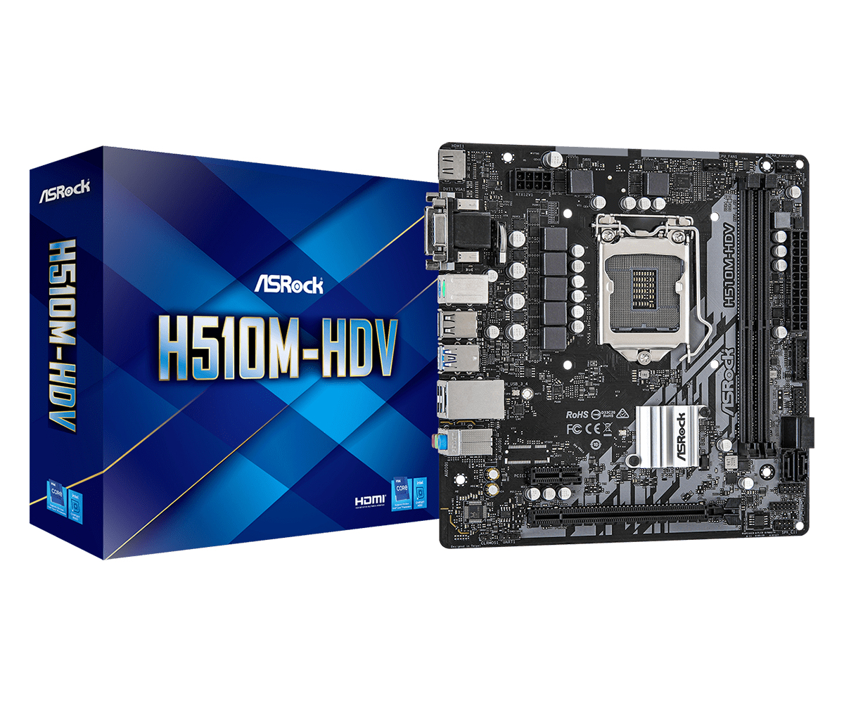 ASROCK MB 1200 10/11° GEN. H510M-HDV M.2 SE 2xDDR4 4xSATA VGA/DVI/HDMI