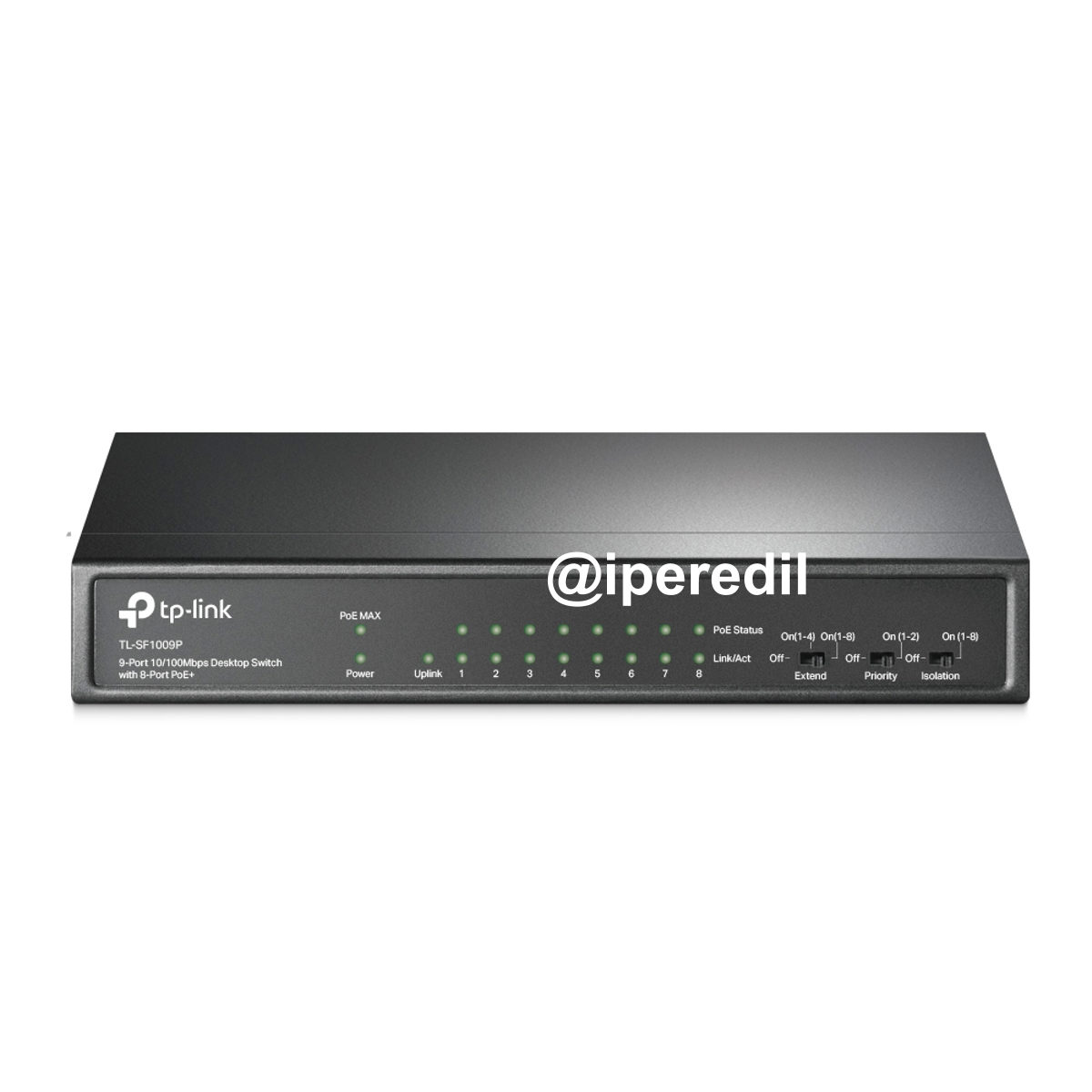 TPLINK HUB SWITCH 9 PORTE CON 8PORTE POE 10/100 TL-SF1009P