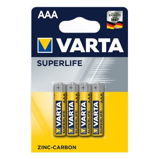 VARTA PILE MINISTILO AAA SUPER HEAVY DUTY ZINCO 4PZ
