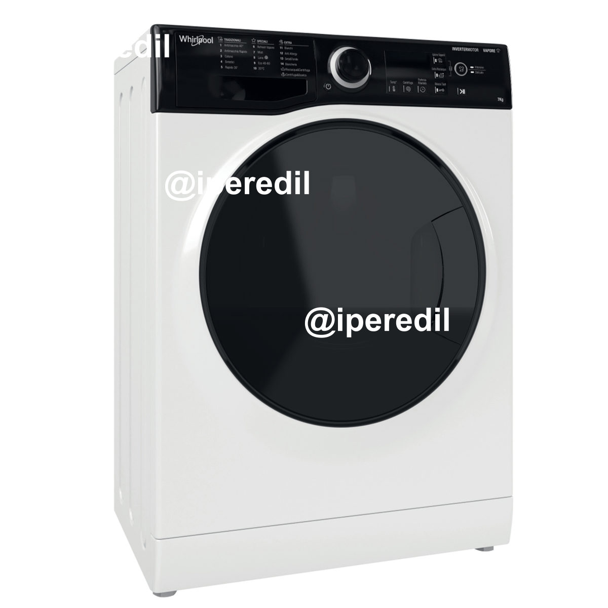 WHIRLPOOL LAVATRICE 7KG SLIM INVERTER VAPORE B 1200 GIRI WSB 725 D IT