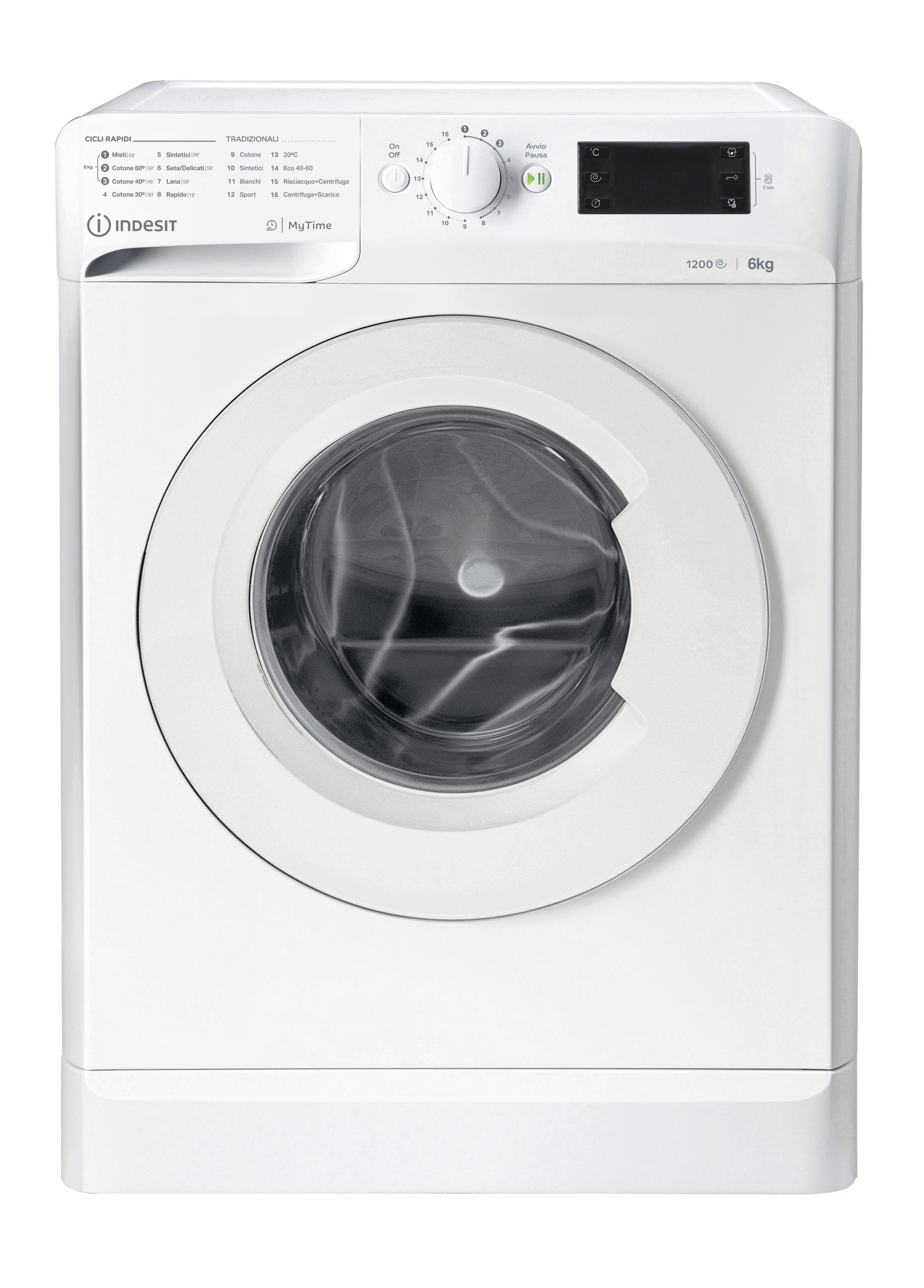INDESIT LAVATRICE 6KG MY TIME F1200GIRI MTWSE 61251 W IT
