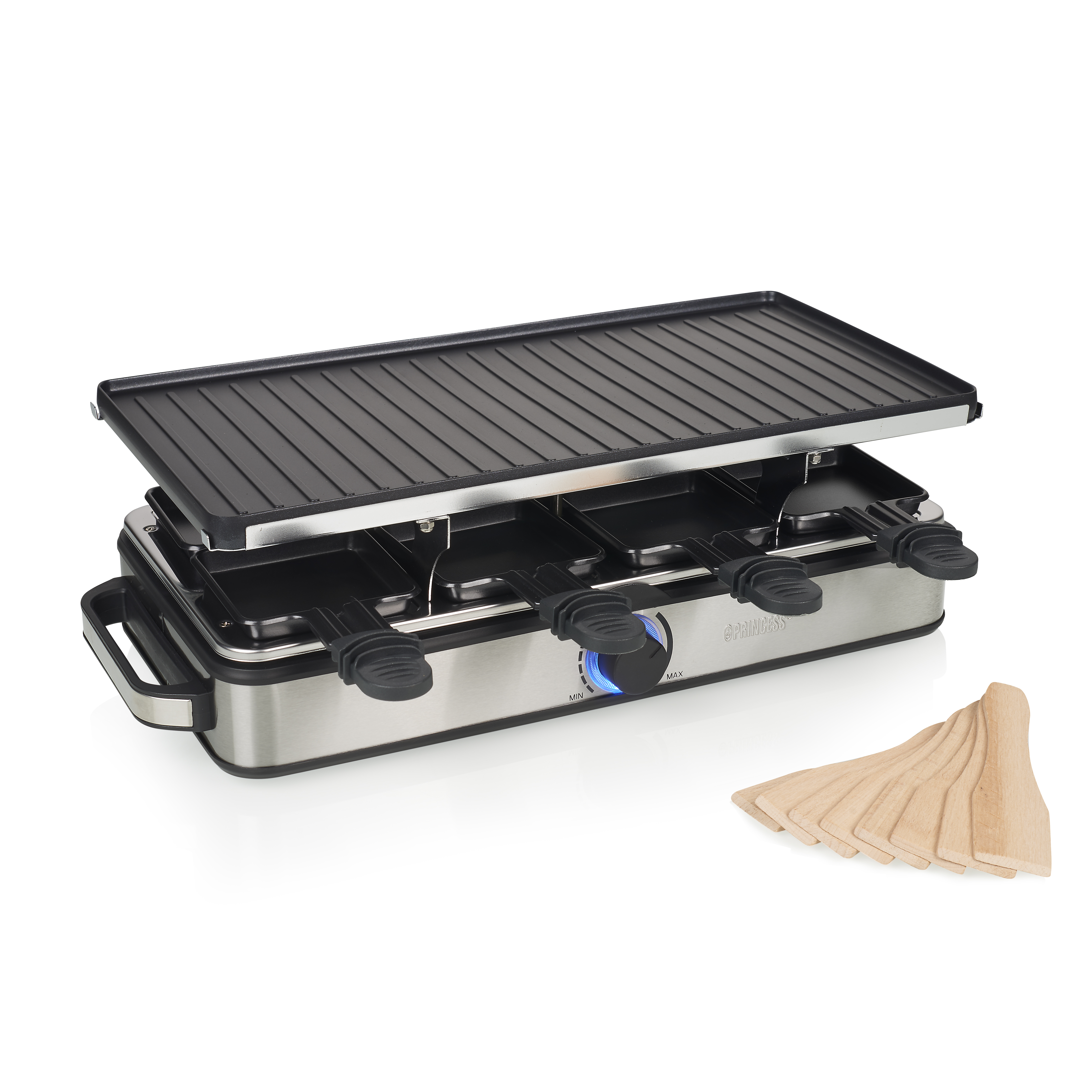 PRINCESS BISTECCHIERA RACLETTE 8 DELUXE GRIGLIA 42x21cm 1400W