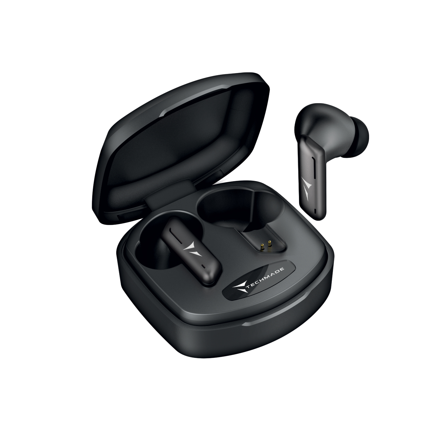TECHMADE AURICOLARI BLUETHOOT CUSTODIA POWER BANK NERO