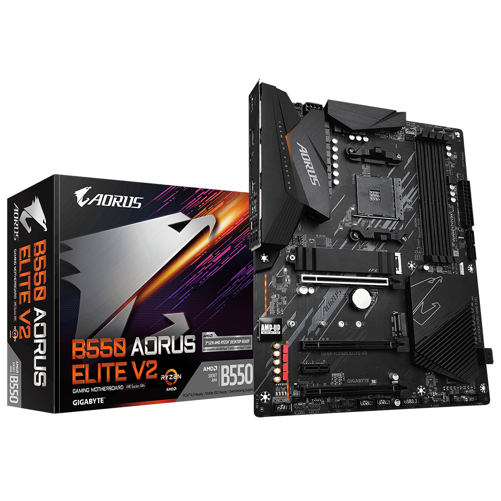 GIGABYTE MB AM4 B550 AORUS ELITE V2 4xDDR4 4xSATA RAID M.2 RGB HDMI/DP