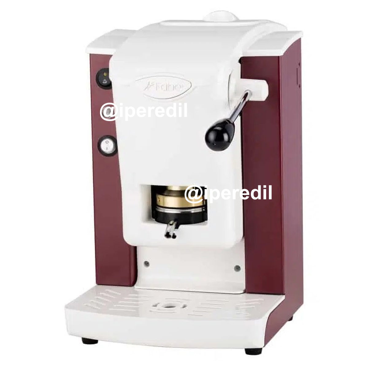 FABER MACCHINA DA CAFFE' A CIALDE SLOT BASIC OTTONE BORGOGNA/BIANCO