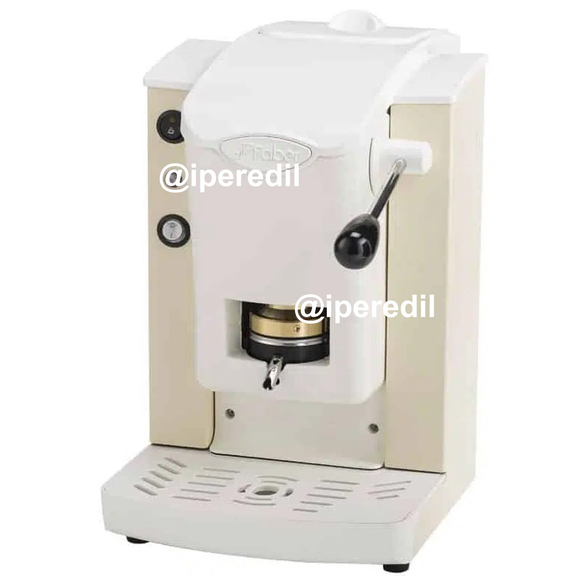 FABER MACCHINA DA CAFFE' A CIALDE SLOT BASIC OTTONE SABBIA/BIANCO