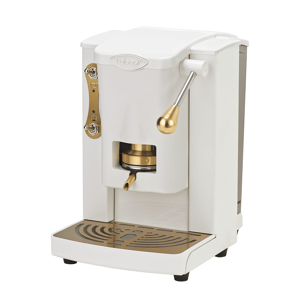 FABER MACCHINA DA CAFFE' A CIALDE PICCOLA SLOT BRASS EDIT. TOTAL WHITE