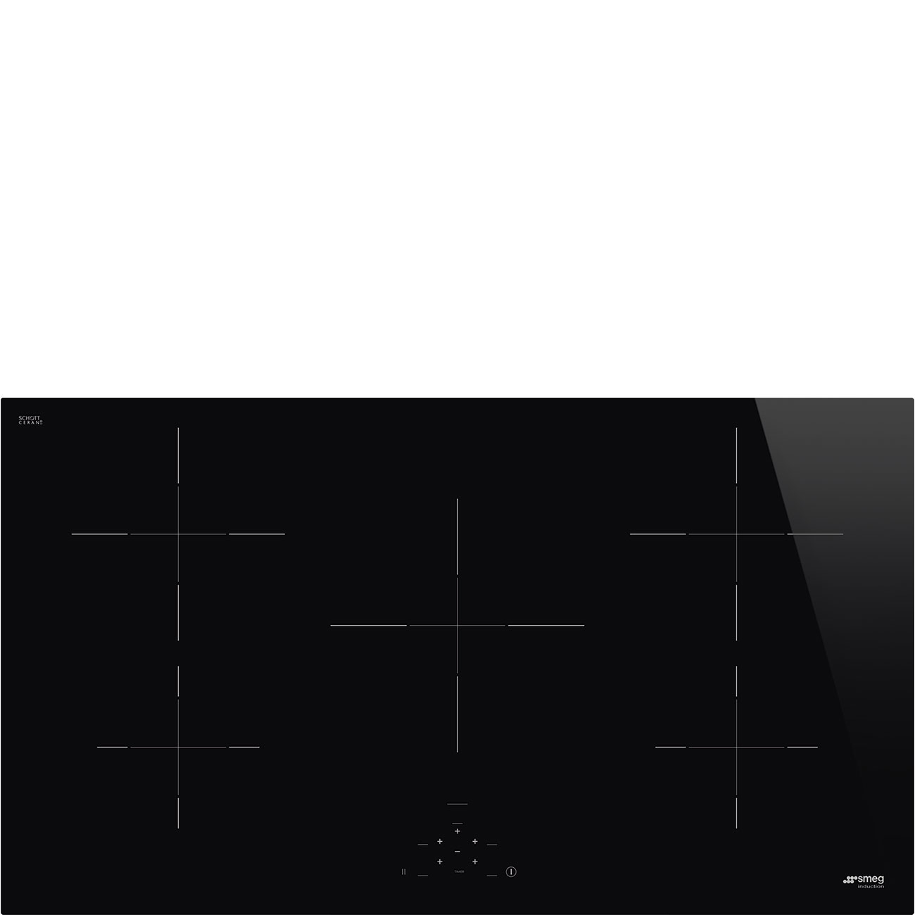 SMEG PIANO COTTURA INCASSO INDUZIONE 90CM 5 ZONE NERO SI2951D - 300005547