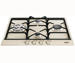 SMEG PIANO COTTURA INCASSO GAS 4 ZONE 60CM PANNA SR764PO - 300005555