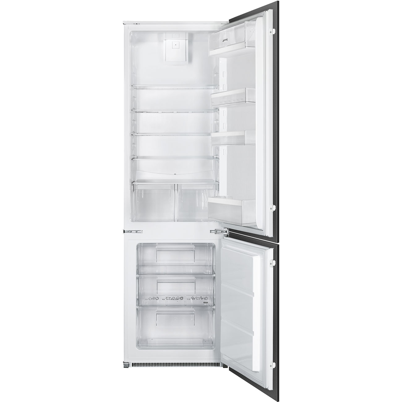 SMEG FRIGO INCASSO COMBINATO VENTILATO PORTA REV.268LT F BIANCO C41721F