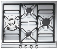 SMEG PIANO COTTURA INCASSO GAS 4 ZONE 60CM INOX SER60SGH3 - 300005570