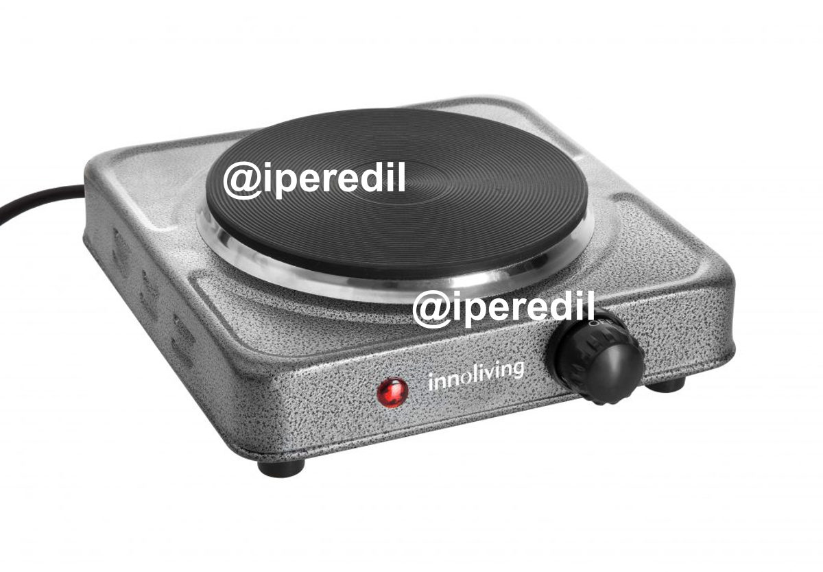 INNOLIVING PIASTRA ELETTRICA SINGOLA 15,5CM 5 REGOLAZ. 1000W INN-747