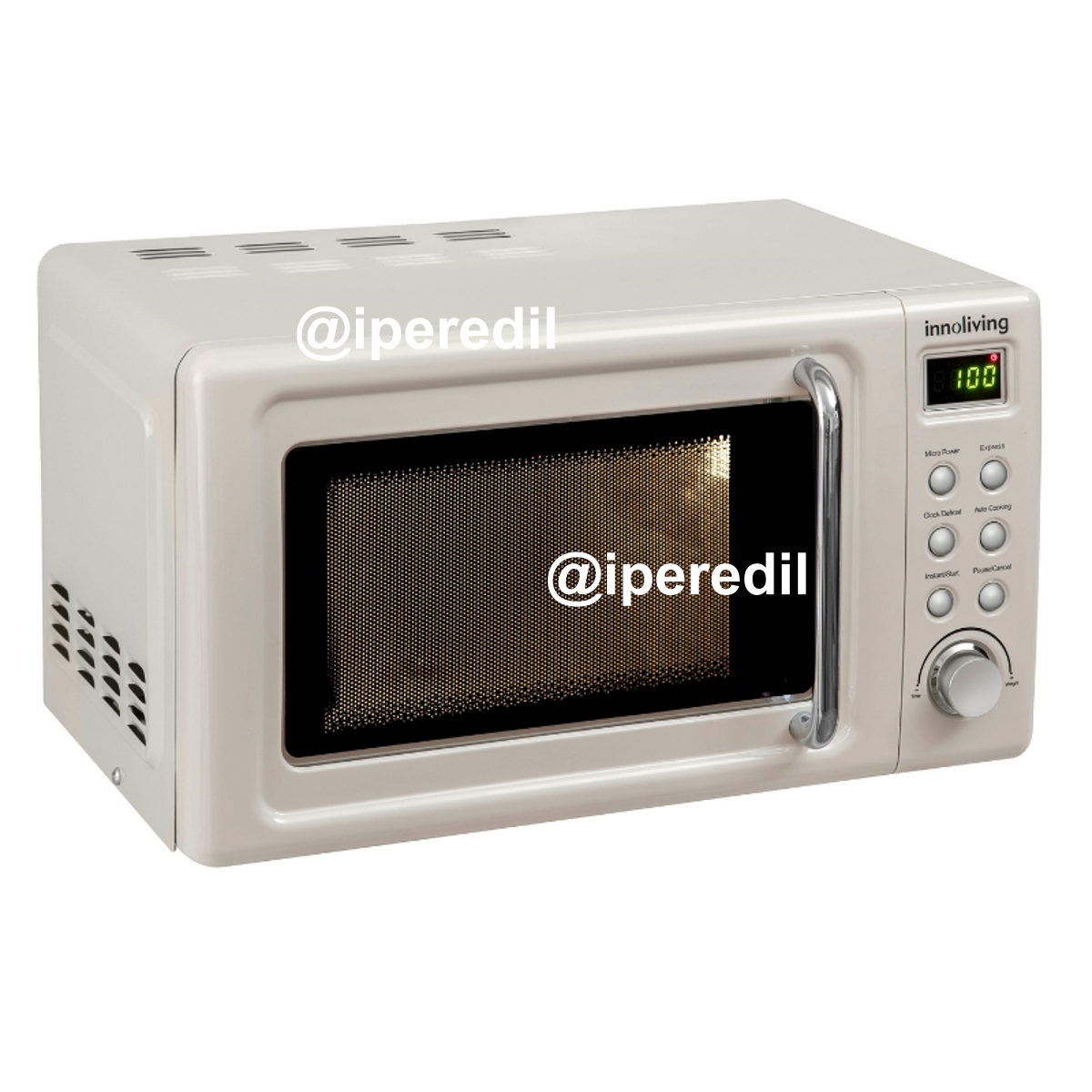 INNOLIVING FORNO MICROONDE VINTAGE GRILL 20LT 800+700W BEIGE INN-861B