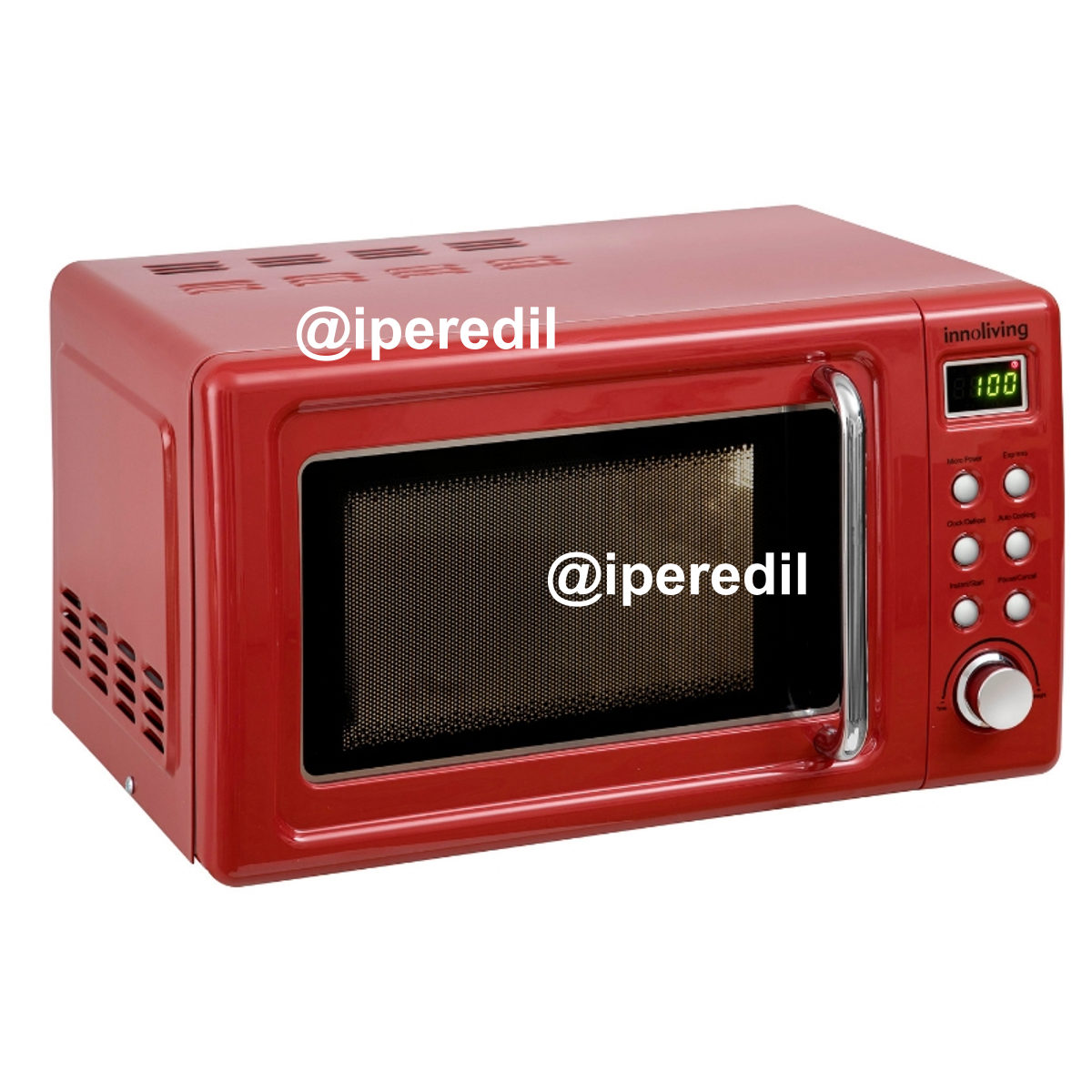 INNOLIVING FORNO MICROONDE VINTAGE GRILL 20LT 800+700W ROSSO INN-861R